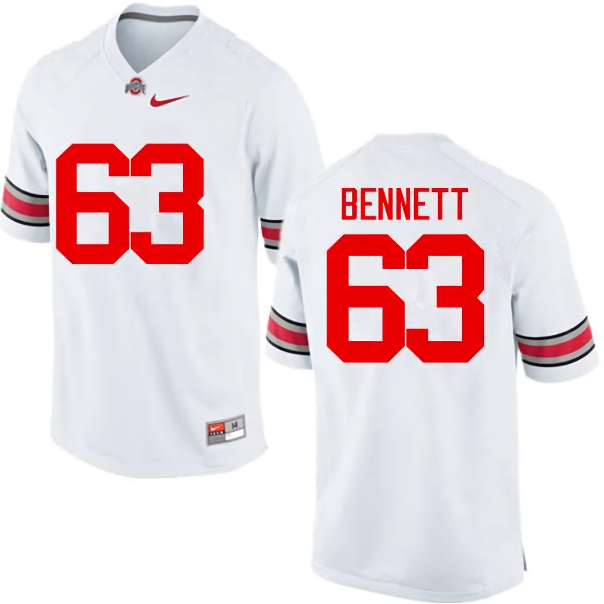 Michael Bennett Ohio State Buckeyes Men's NCAA #63 Nike White College Stitched Football Jersey VDG5356TE